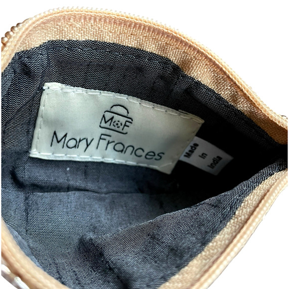 NWT MARY FRANCES Get Cracking Gold Beaded Nutcracker Holiday Coin Purse Key Fob - Picture 3 of 10